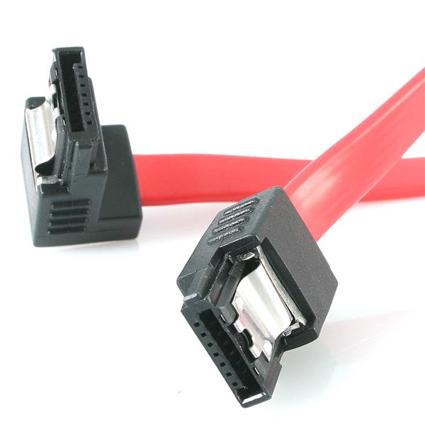 StarTech.com LSATA18RA1 18in Latching SATA to Right Angle SATA Serial ATA Cable