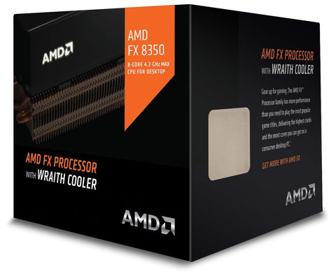 Amd Cpu Fx 8350 Black Edition 4 0 Ghz Socket Am3 Fd8350frhkhbx With Amd Wraith Cooler New - 