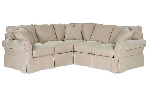 Christine 2 Piece Fabric Slipcovered Sectional