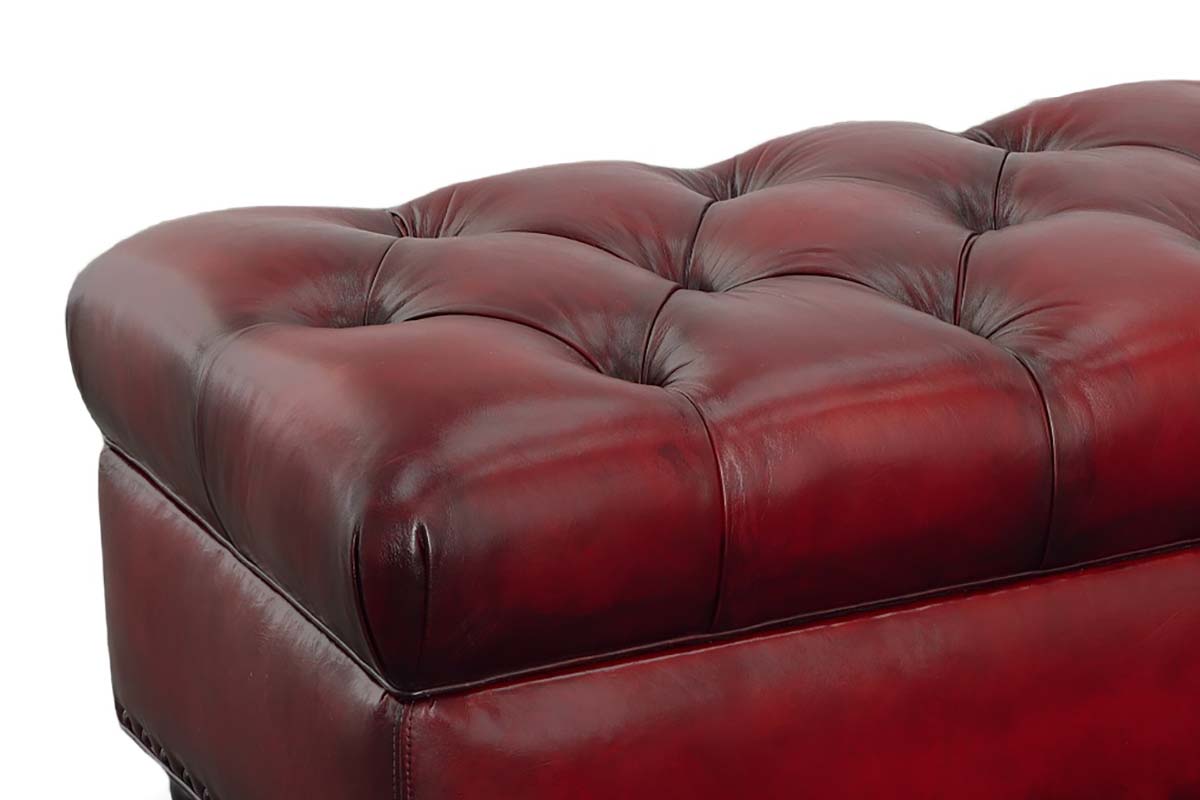 Paxton Tufted 36", 48", 56", Or 65" Inch Rectangular Leather Ottoman (4 Sizes Available) - Image 3