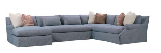 sectional sofa with decorative pillows
