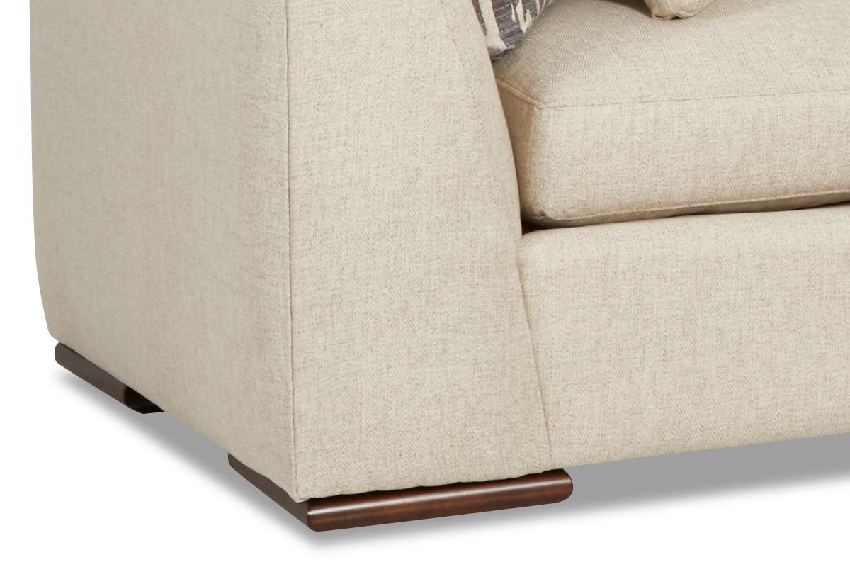 Anson 85 Inch Wedge Arm Contemporary Fabric Sofa