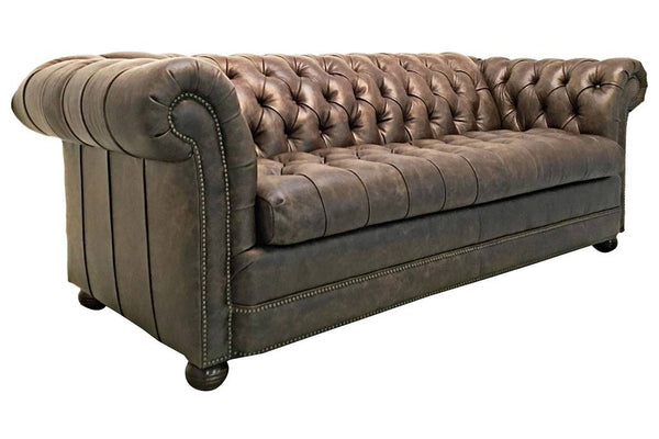 chesterfield tufted leather sleeper sofa
