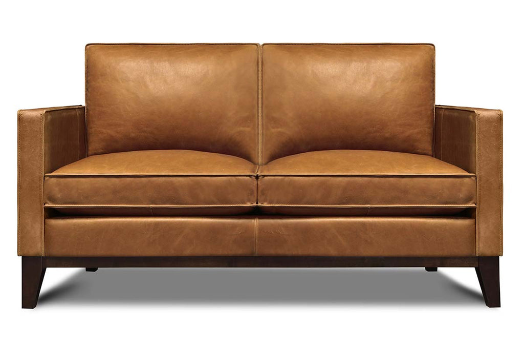 monza chestnut leather sofa