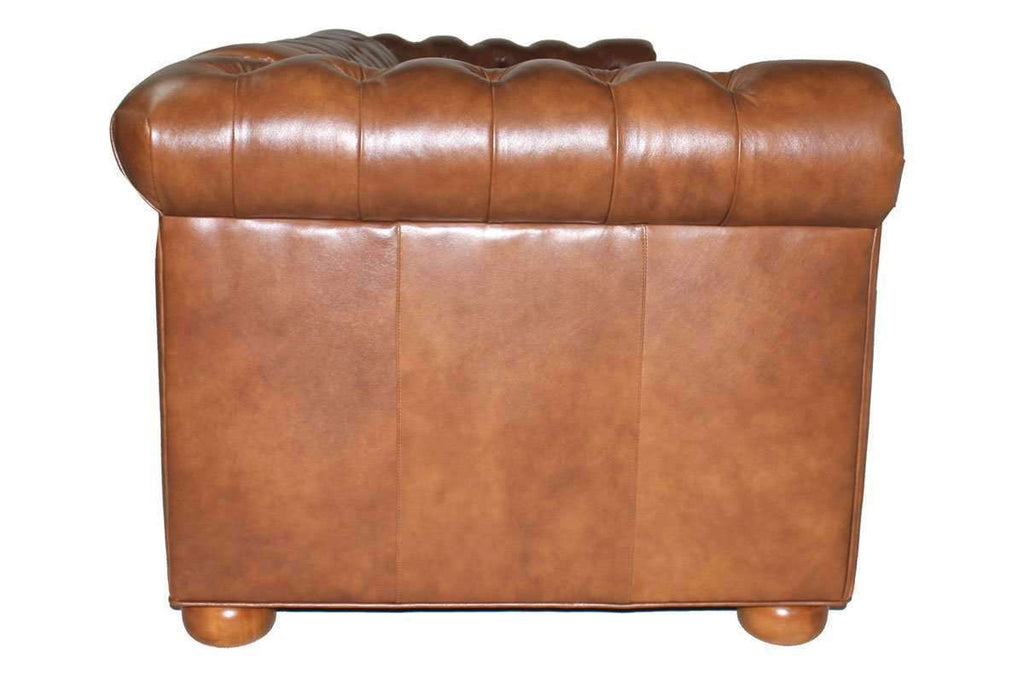 empire chesterfield full studio leather sleeper sofa