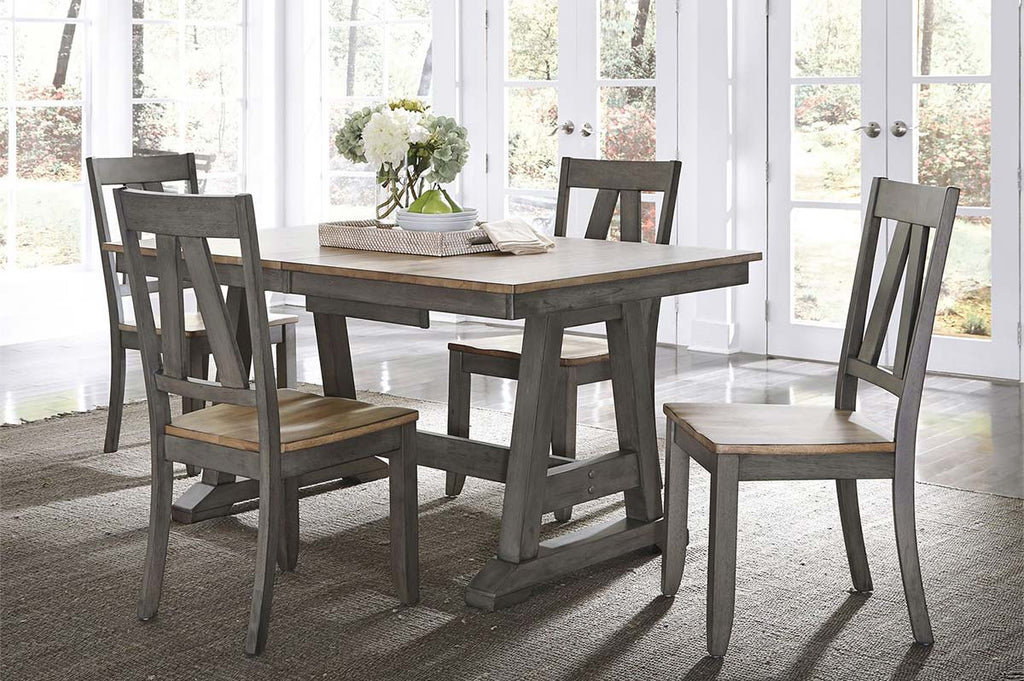 farmhouse gray dining set