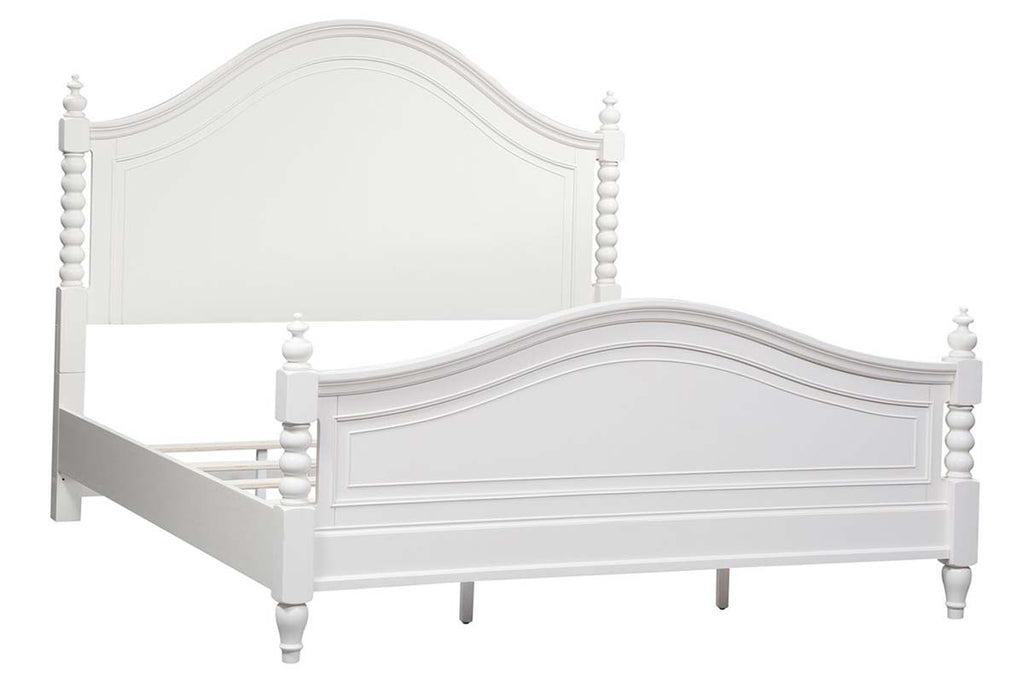 Waverly Queen Or King Distressed Linen White Low Poster Bed Create Yo