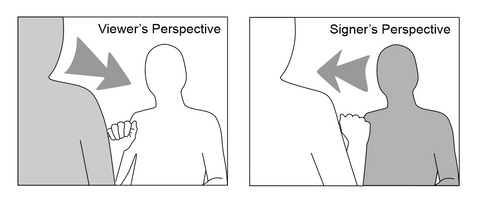 Viewer's Perspective vs. Signer's Perspective