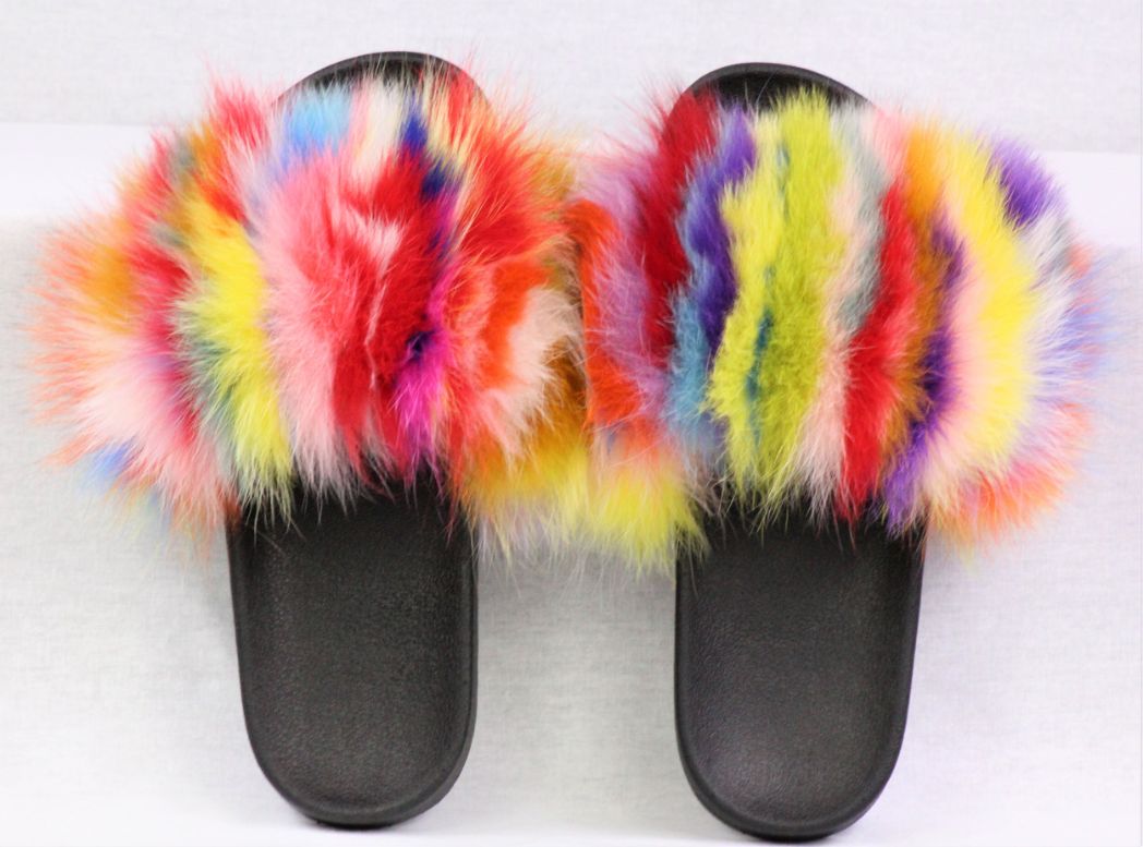 Mimigo Children Real Fox Fur Slides Sandals For Toddler Kids Feather Slip  On Summer Furry Slippers Flip Flops Shoes Flats | Fruugo KR