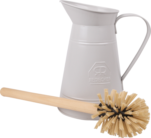Toilet Brush + Holder, White