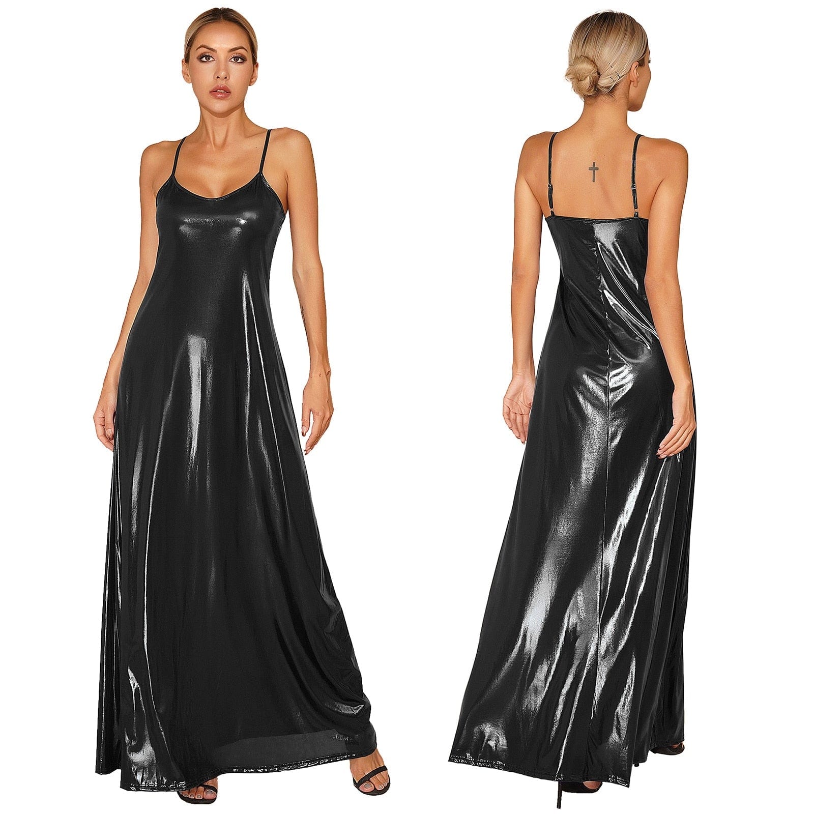 Metallic Shiny Maxi Dress – Kinky Cloth