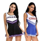 "CHEERS" Cheerleader Striped Dress