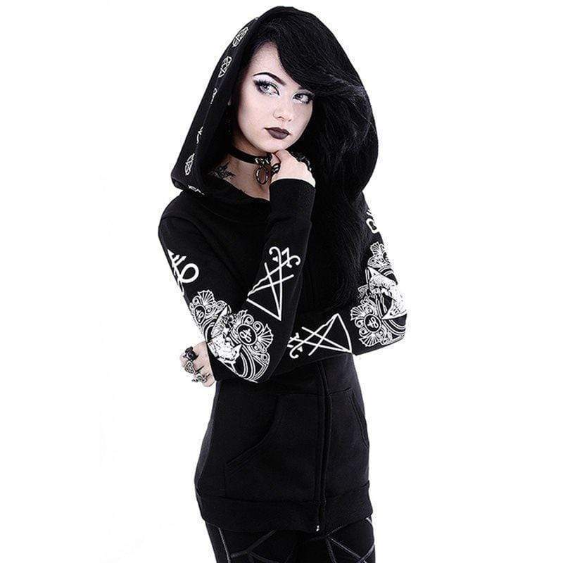 Goth Glyph Hoodie – Kinky Cloth