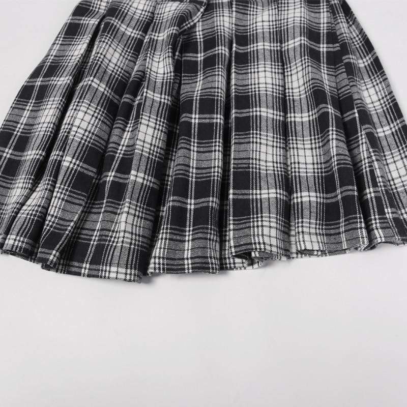 Gothic High Waist Pleated Skirt – Kinky Cloth