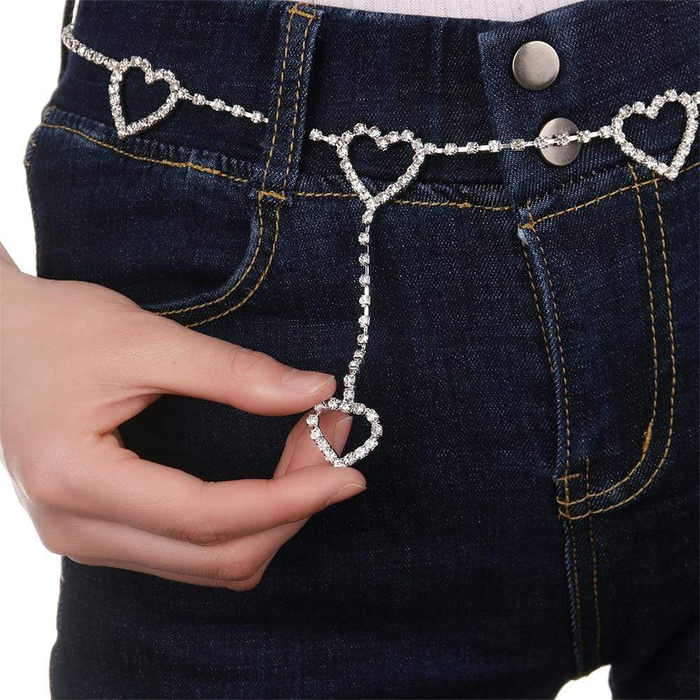 chain rhinestone belt