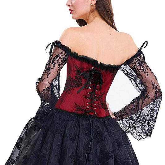 Back Zipper Lace Up Front Corset Dress, Plus Size Lace Corset Dress – Kinky  Cloth