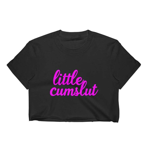 Little Cum Slut Crop Top Kinky Cloth