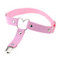 Kinky Cloth 200001886 Pink Heart Single Clip Leg Garter Belt