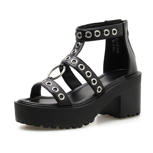 QUIETLABBlack Chunky Mary Jane Shoes | mixxmix