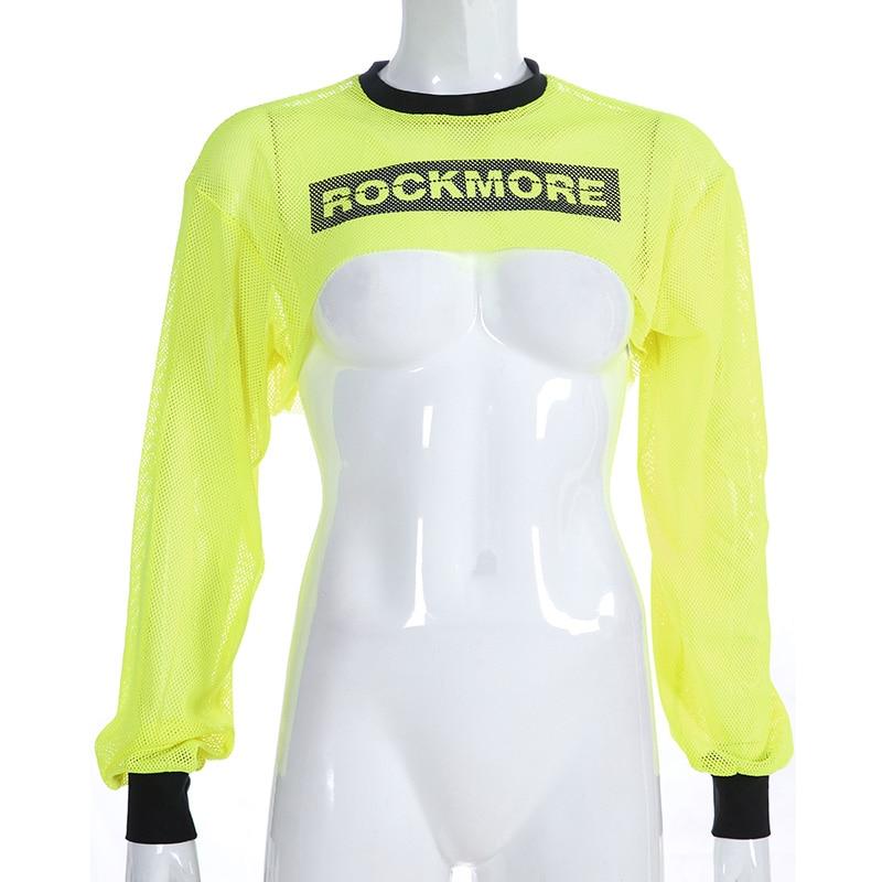 neon yellow mesh crop top