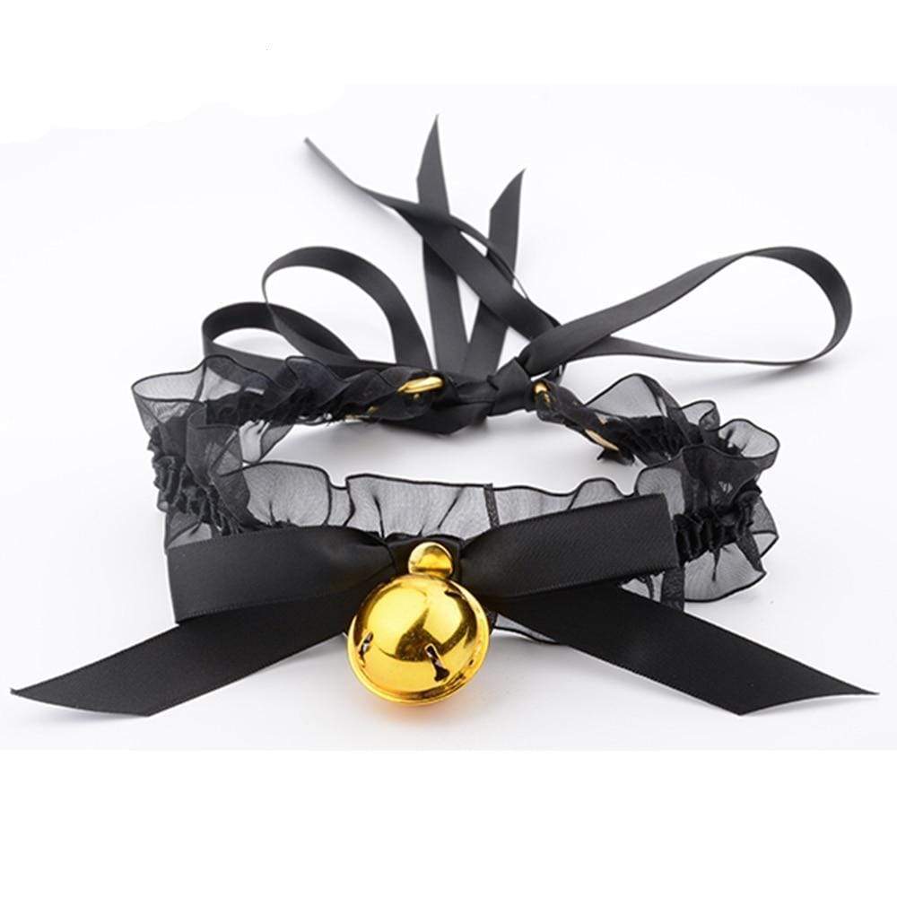 Ruffled Ribbon Bell Choker – Kinky Cloth