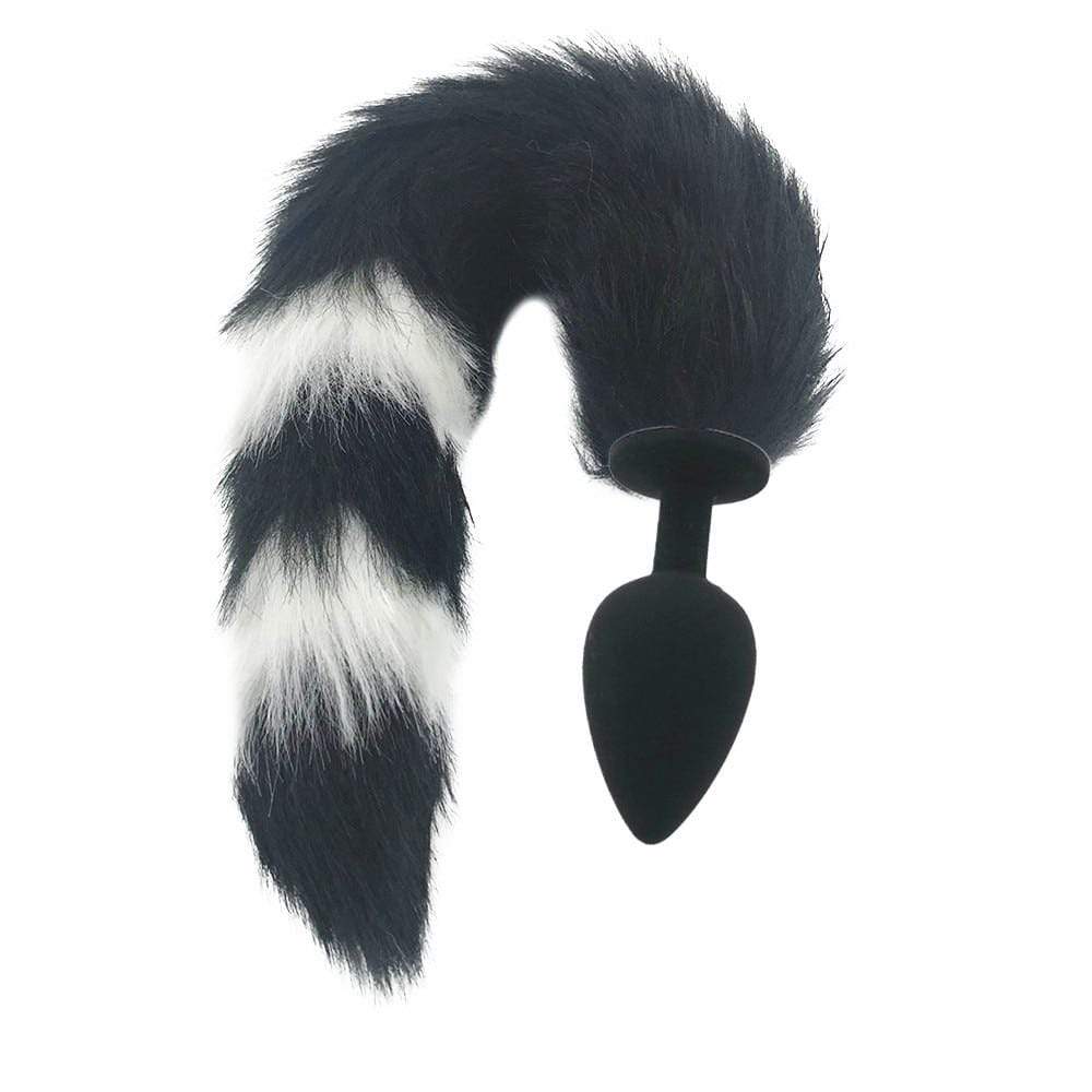 Skunk Striped Tail Plug Kinky Cloth