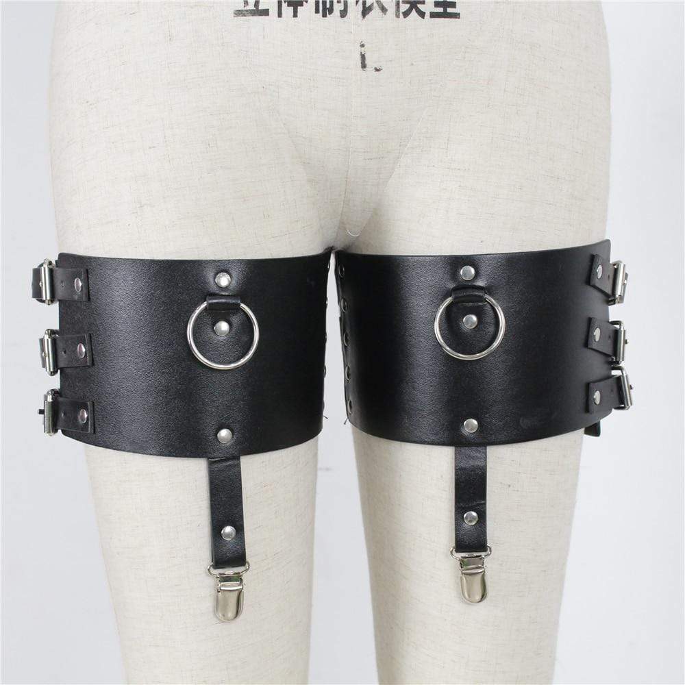 Thigh High Garter Buckle Harness – Kinky Cloth