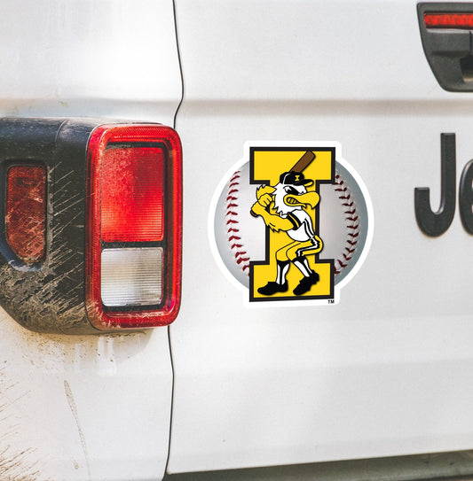 Iowa Hawkeye Herky Basketball Car Magnet