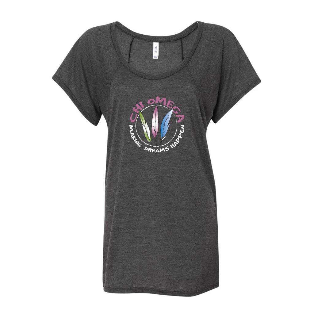 Chi Omega Women's Raglan T-shirt | VictoryStore – VictoryStore.com
