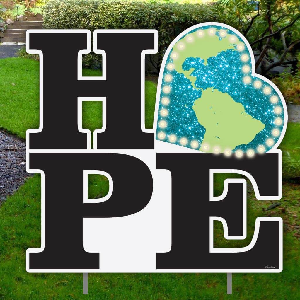 Lighted HOPE Yard Sign | Yard Decoration | VictoryStore | VictoryStore.com