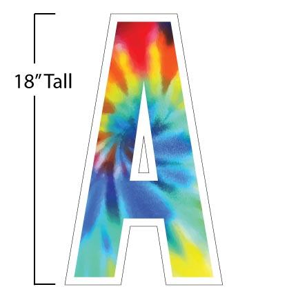 tie die alphabet clipart