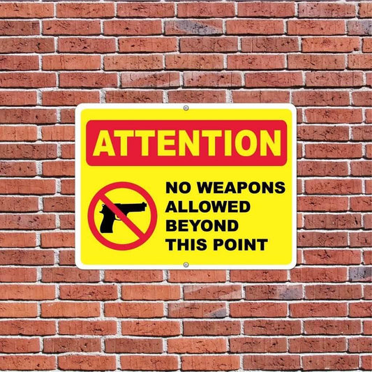 No Guns, Knives or Weapons Sign or Sticker