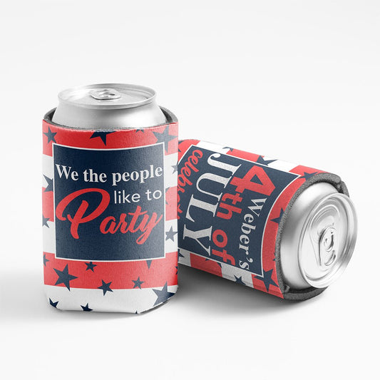 Patriotic Can & Bottle Koozies - 4ct. (2 of Each) - Party Adventure