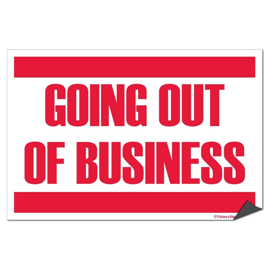 "Going out of Business" Sign or Sticker VictoryStore