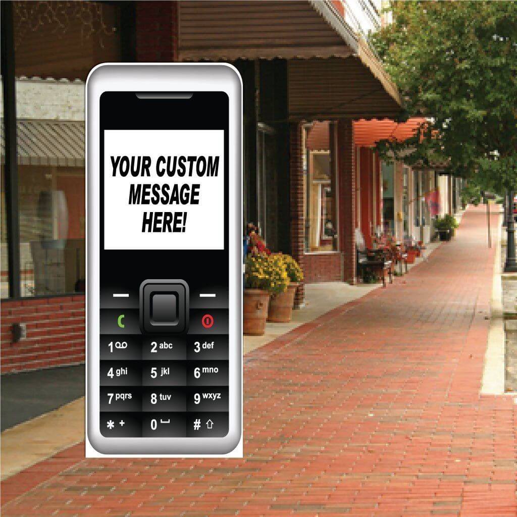 Cell Phone Larger than Life Size Stand Up Cutout