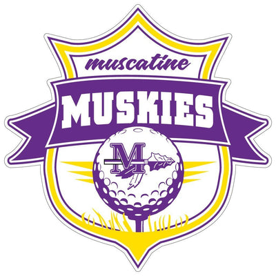 Muscatine High School Muskies Golf 7 Shaped Magnet, VictoryStore.com