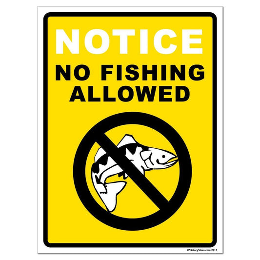 No Fishing From Dock Sign or Sticker