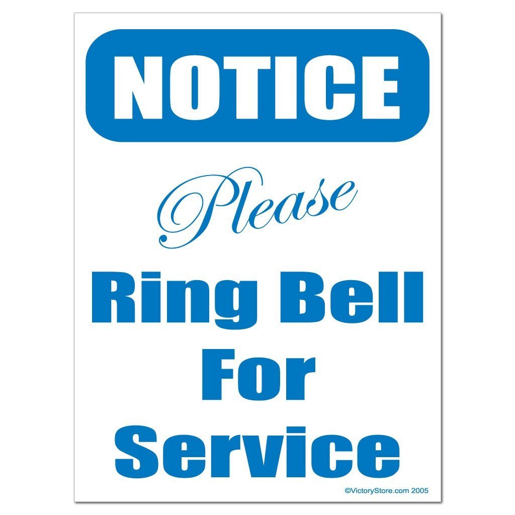 Ring the bell for assistance sign | ring bell for assistance | counter sign please  ring bell for ass