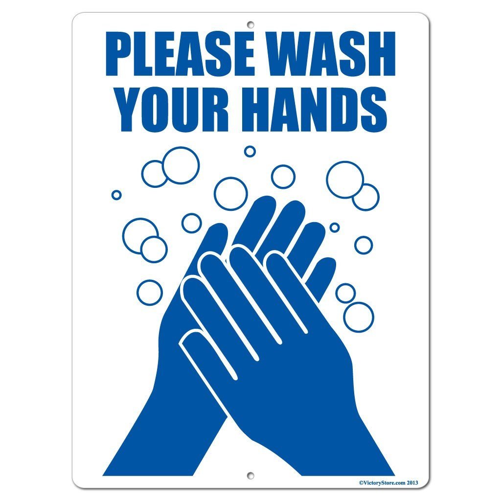 Please Wash Your Hands Sign or Sticker | VictoryStore | VictoryStore.com