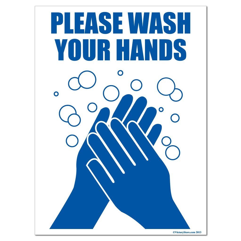 Please Wash Your Hands Sign or Sticker VictoryStore VictoryStore com