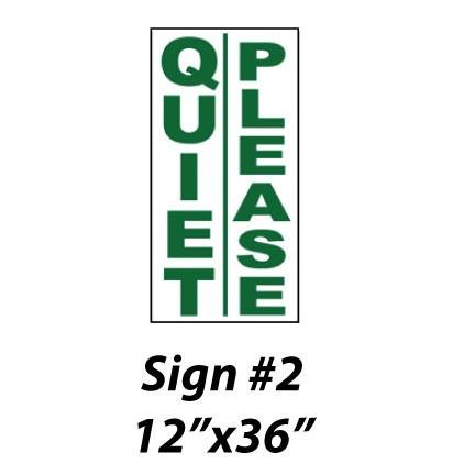 quiet please sign golf