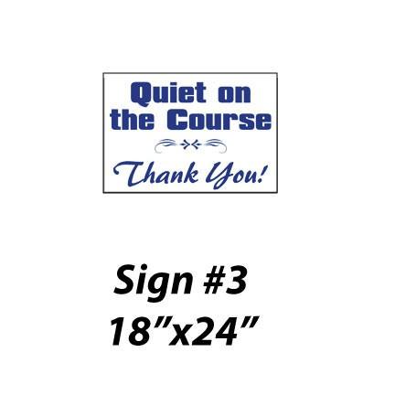 quiet please sign golf