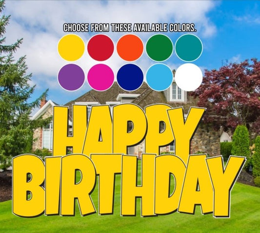 Large 23.5 Minecraft Inspired Happy Birthday Yard Card EZ Quick Set i