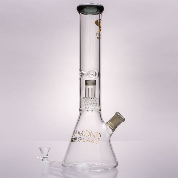 Diamond Glass - Beaker Base Water Pipe Bong with Showerhead Percolator –  Glass City Pipes