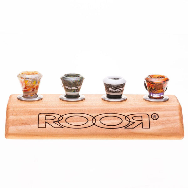 4-Hole Wood Bong Bowl Holders by RooR Glass - Aqua Lab Technologies