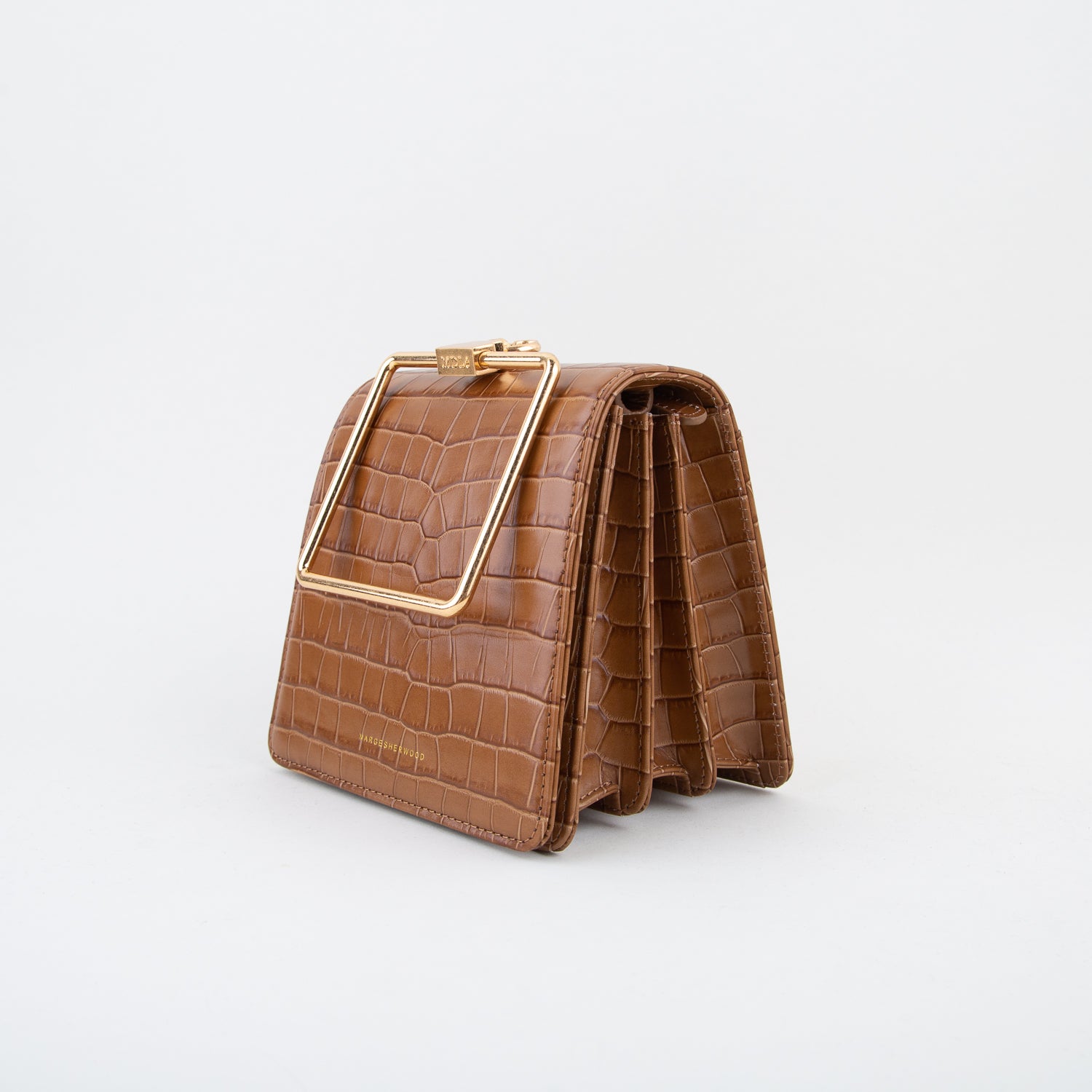 Marge Sherwood Pump Croc-Embossed Leather Top Handle Bag on SALE
