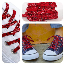 Red Bandana Shoelaces - Bright Fun 