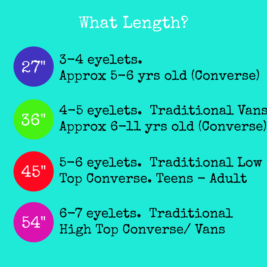 Converse Shoelace Length Chart