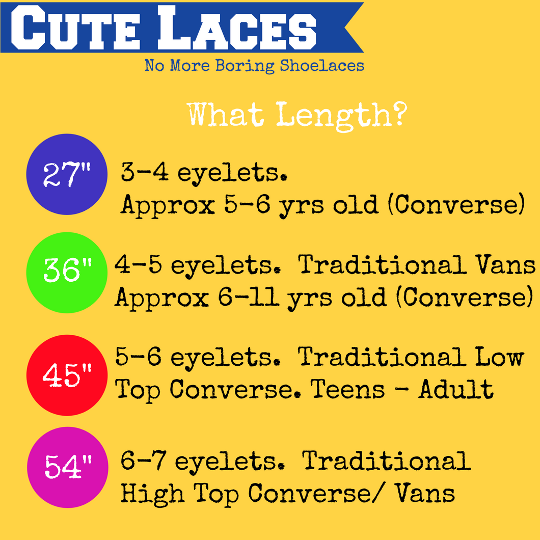 converse shoelace length chart