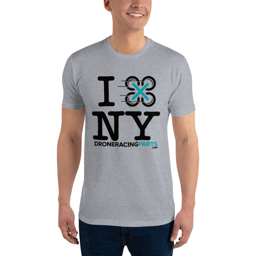 I Love NY T-Shirt Grey Unisex Short Sleeve 